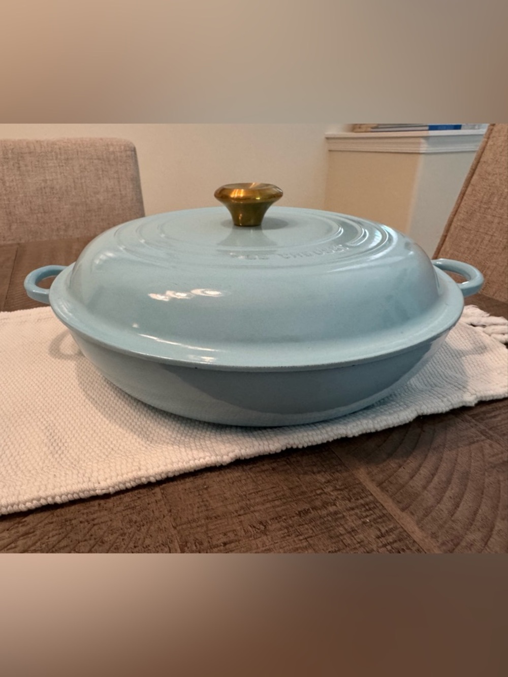 Le Creuset 32 Signature Braiser. Like new. Used this about 5 times.